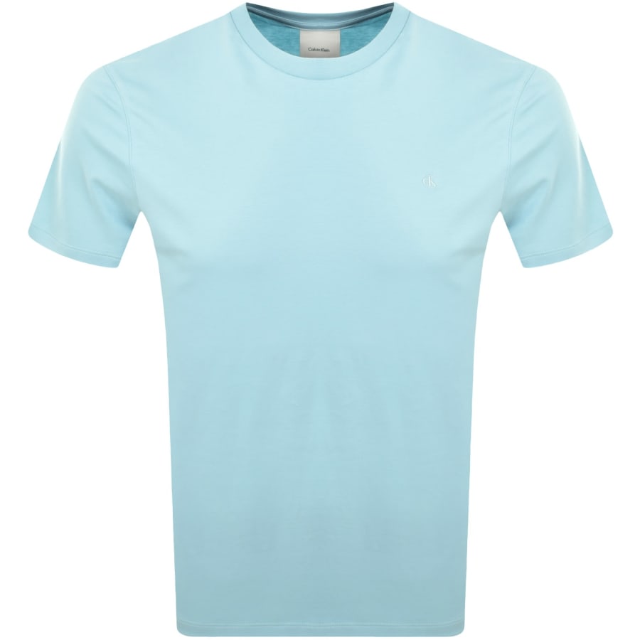 Image number 1 for Calvin Klein Chest Logo T Shirt Blue