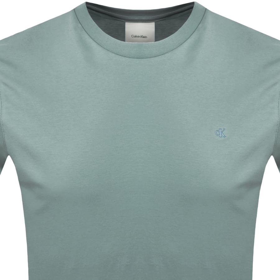 Image number 2 for Calvin Klein Chest Logo T Shirt Stormy Sea