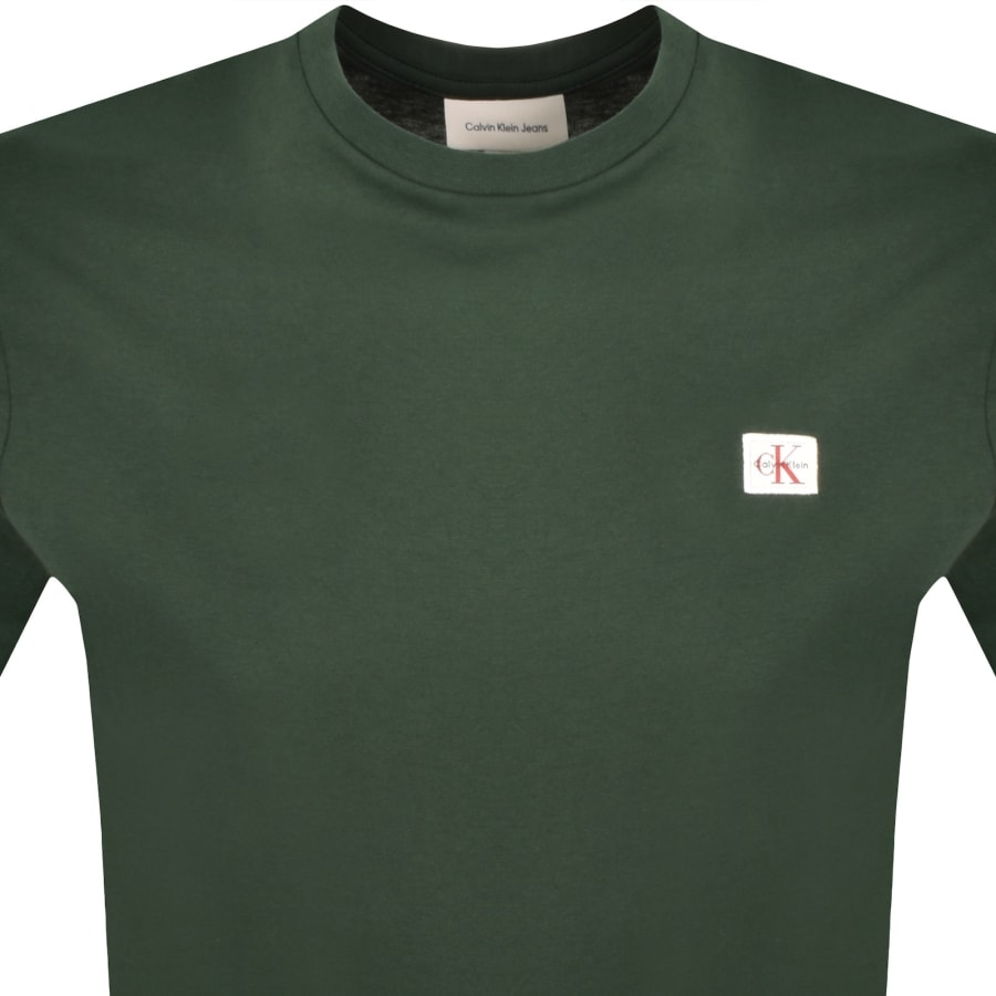 Image number 2 for Calvin Klein Jeans Badge T Shirt Green