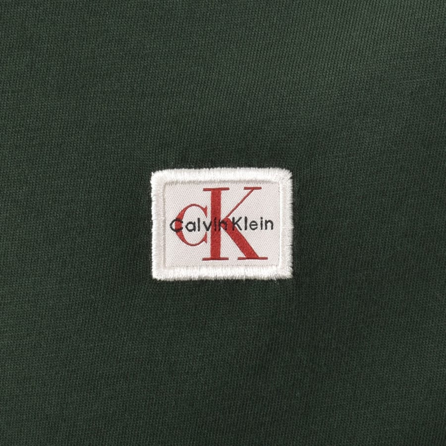 Image number 3 for Calvin Klein Jeans Badge T Shirt Green