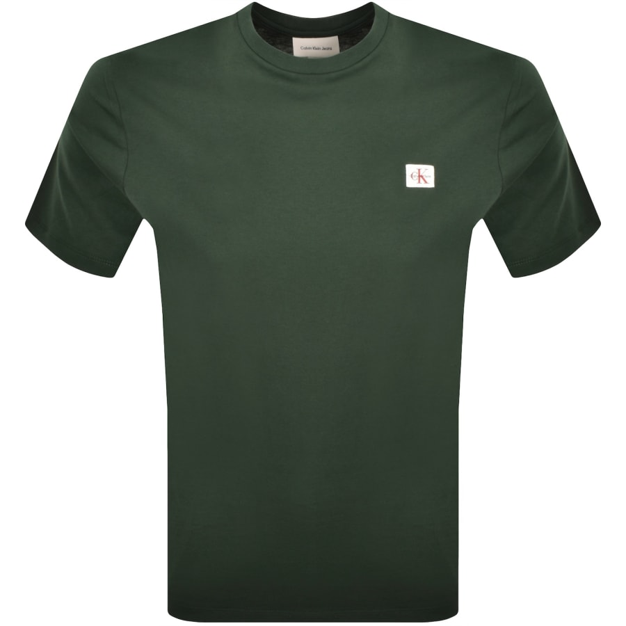 Image number 1 for Calvin Klein Jeans Badge T Shirt Green