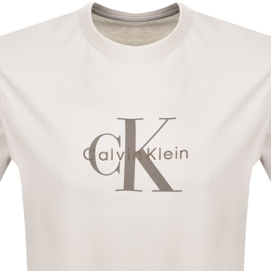 Image number 2 for Calvin Klein Jeans Hero Monologo T Shirt Beige