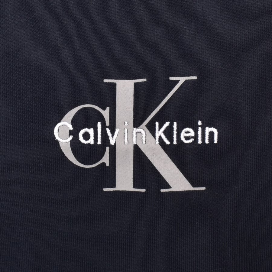 Image number 3 for Calvin Klein Jeans Half Zip Sweatshirt Navy