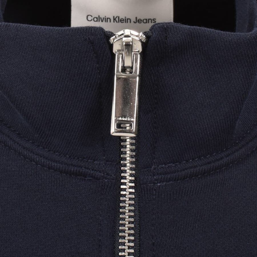 Image number 4 for Calvin Klein Jeans Half Zip Sweatshirt Navy