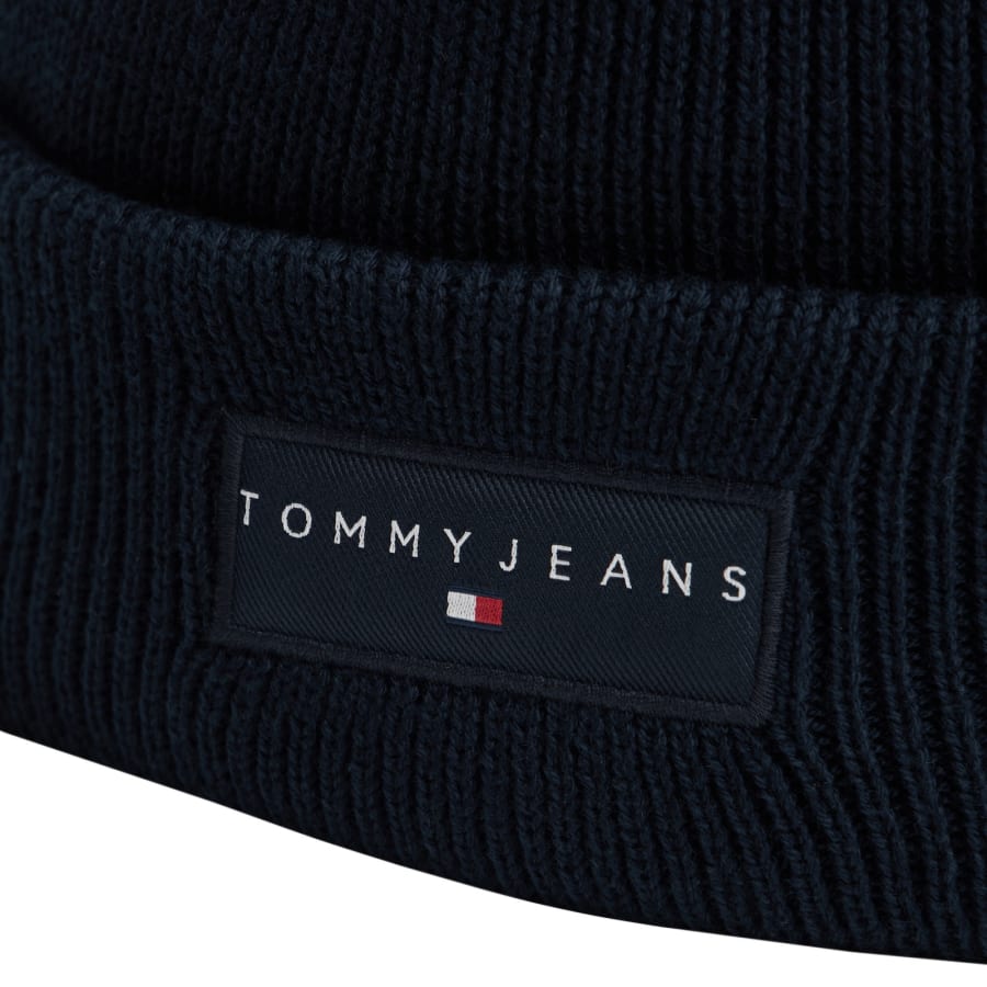 Image number 3 for Tommy Jeans Linear Beanie Hat Navy