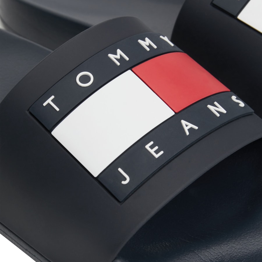 Image number 4 for Tommy Jeans Essential Logo Pool Sliders Navy