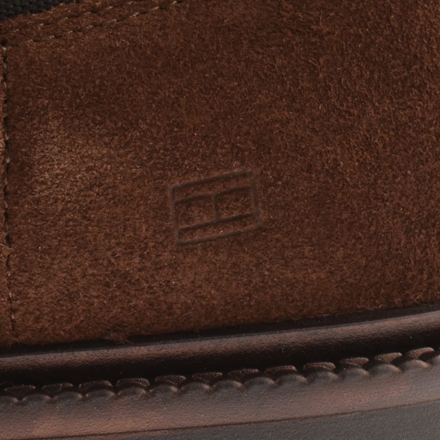 Image number 4 for Tommy Hilfiger Suede Chelsea Boots Brown