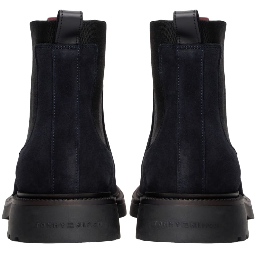 Image number 2 for Tommy Hilfiger Suede Chelsea Boots Navy