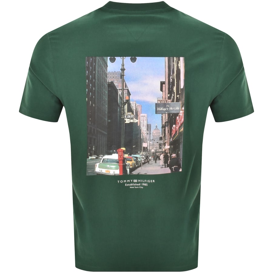 Image number 5 for Tommy Hilfiger Photo Print T Shirt Green