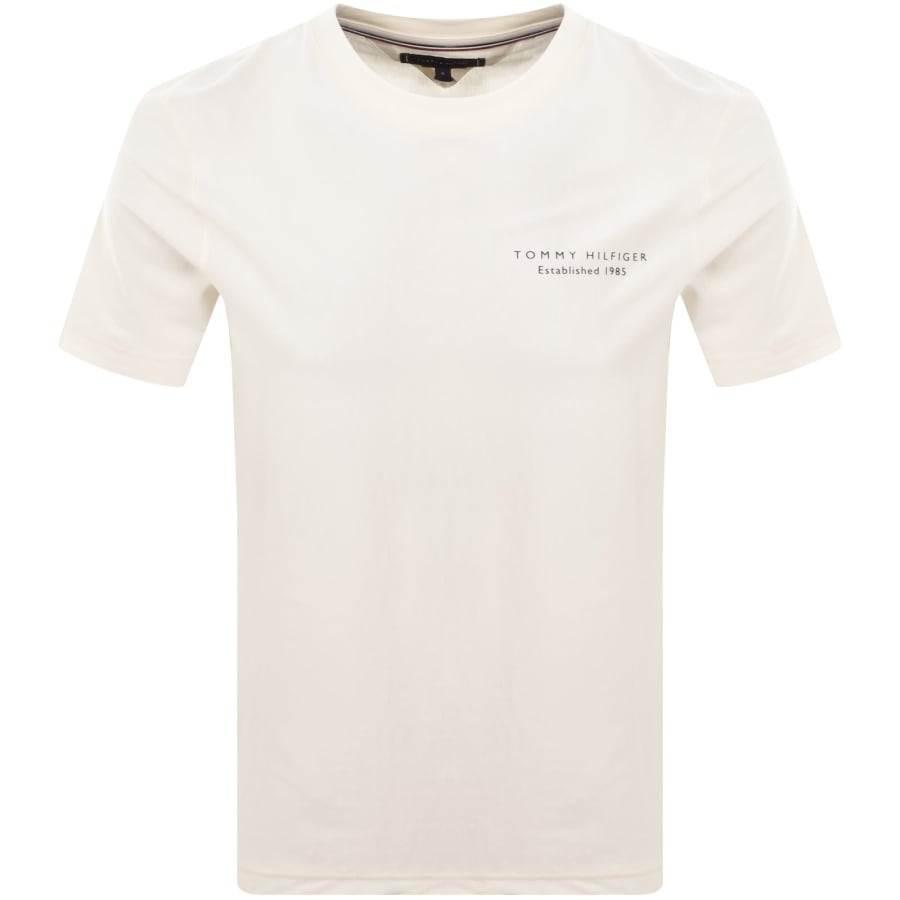 Image number 2 for Tommy Hilfiger Photo Print T Shirt Ivory