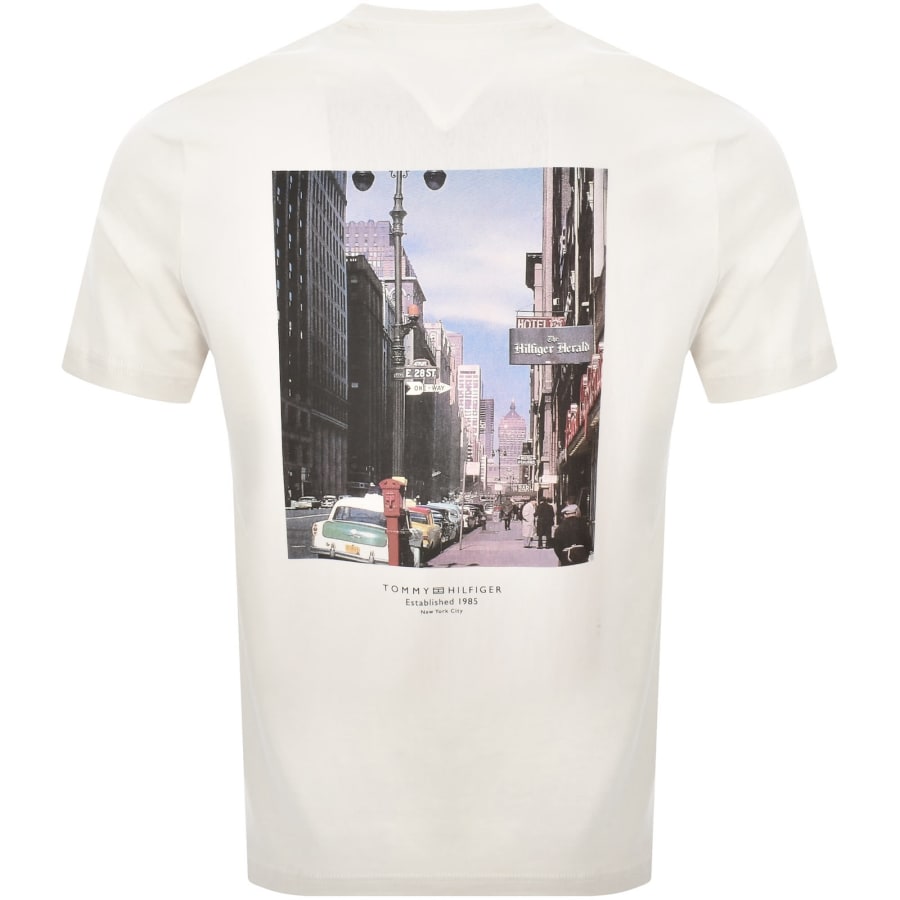 Image number 5 for Tommy Hilfiger Photo Print T Shirt Ivory