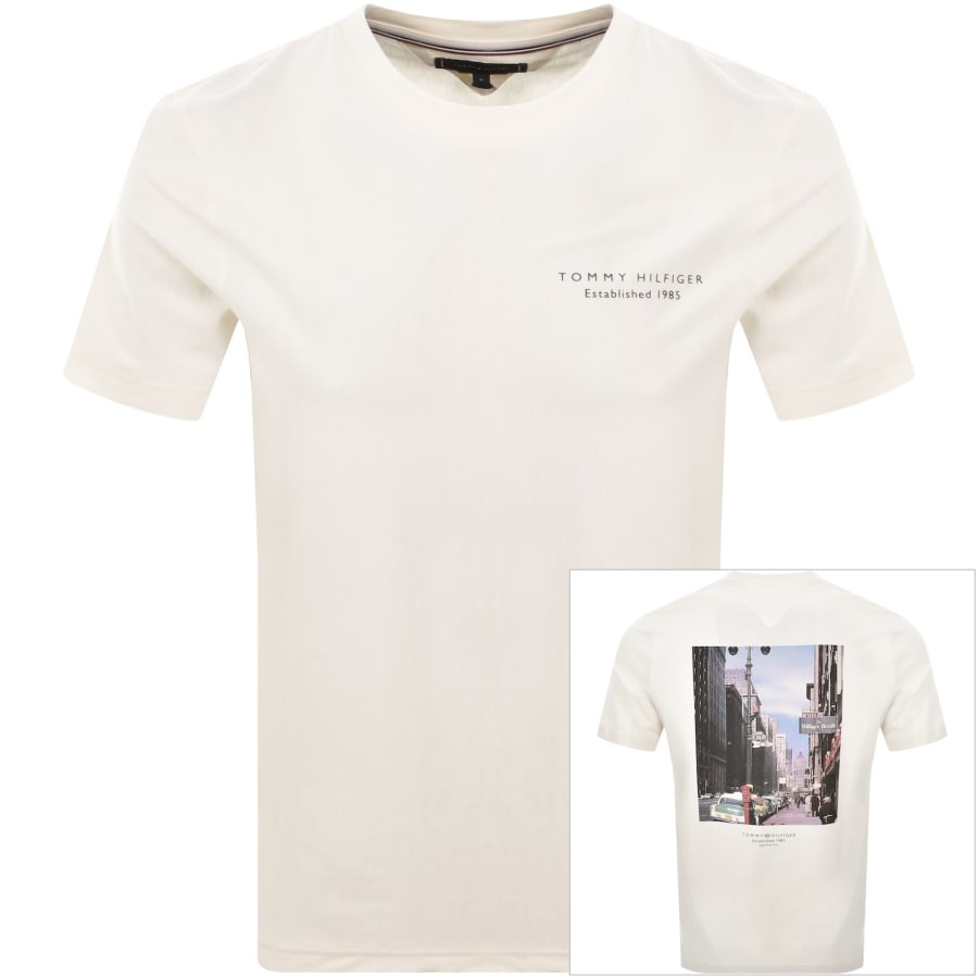 Image number 1 for Tommy Hilfiger Photo Print T Shirt Ivory