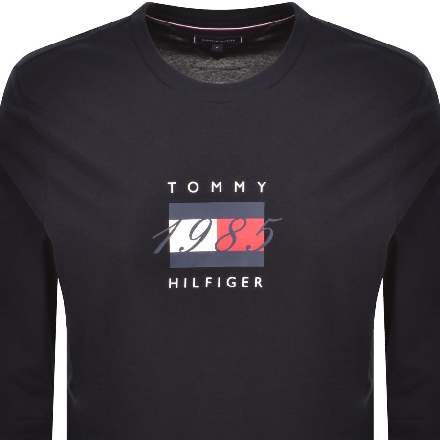 Image number 2 for Tommy Hilfiger Long Sleeve T Shirt Navy