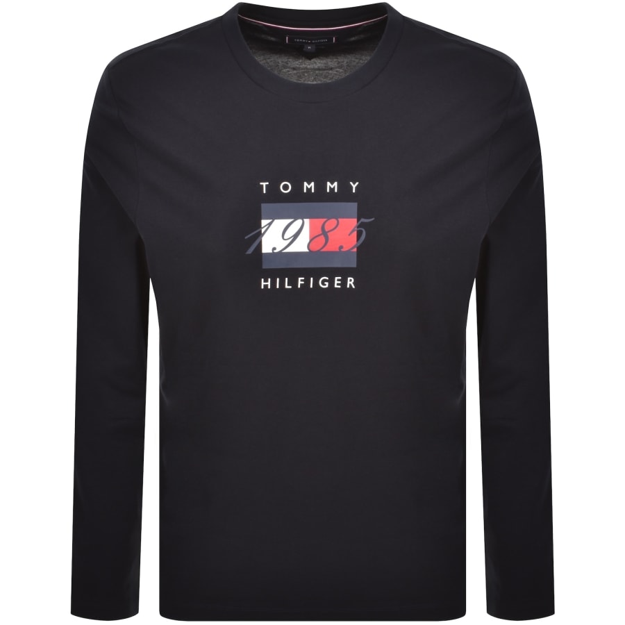 Image number 1 for Tommy Hilfiger Long Sleeve T Shirt Navy