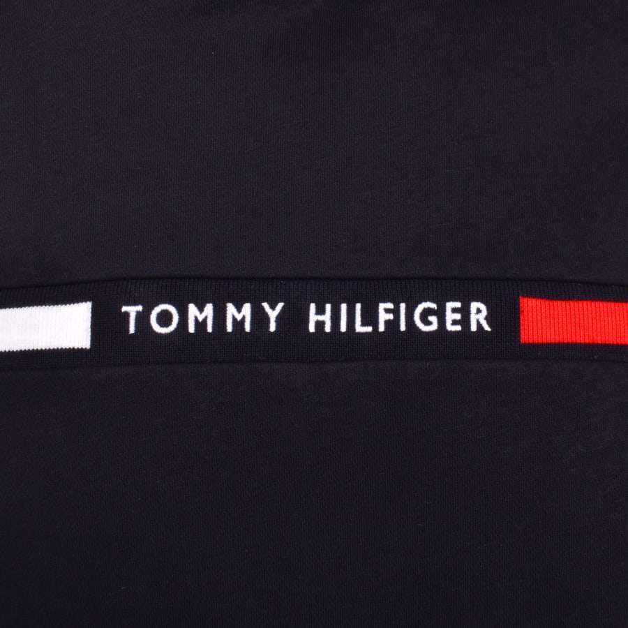 Image number 3 for Tommy Hilfiger Chest Insert Hoodie Navy