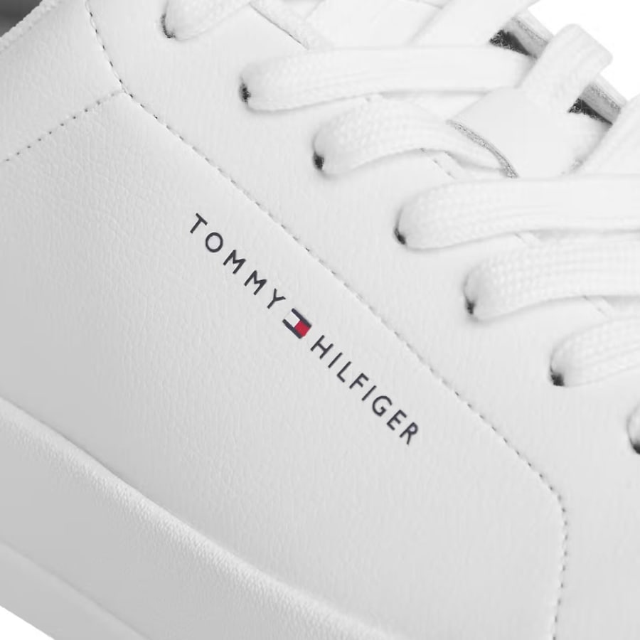 Image number 4 for Tommy Hilfiger Court Trainers White