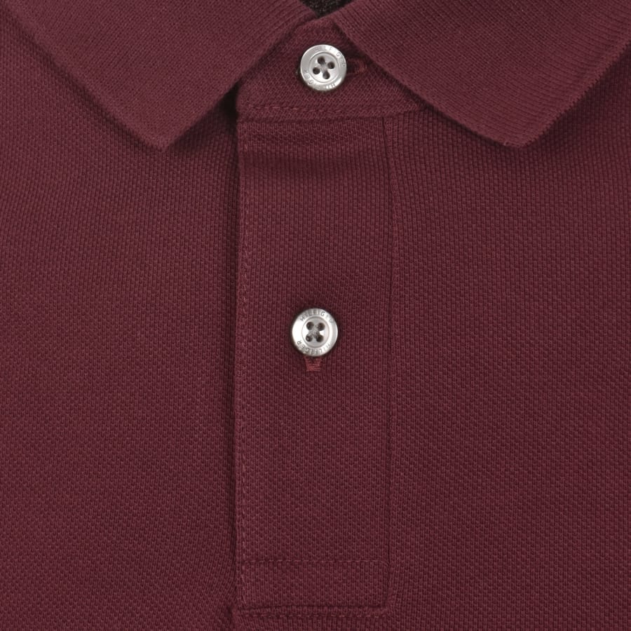 Image number 4 for Tommy Hilfiger Short Sleeved Polo Burgundy