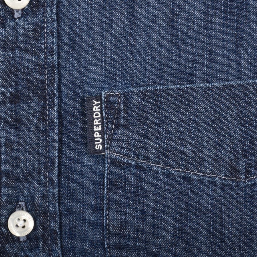 Image number 3 for Superdry Essential Long Sleeved Shirt Blue