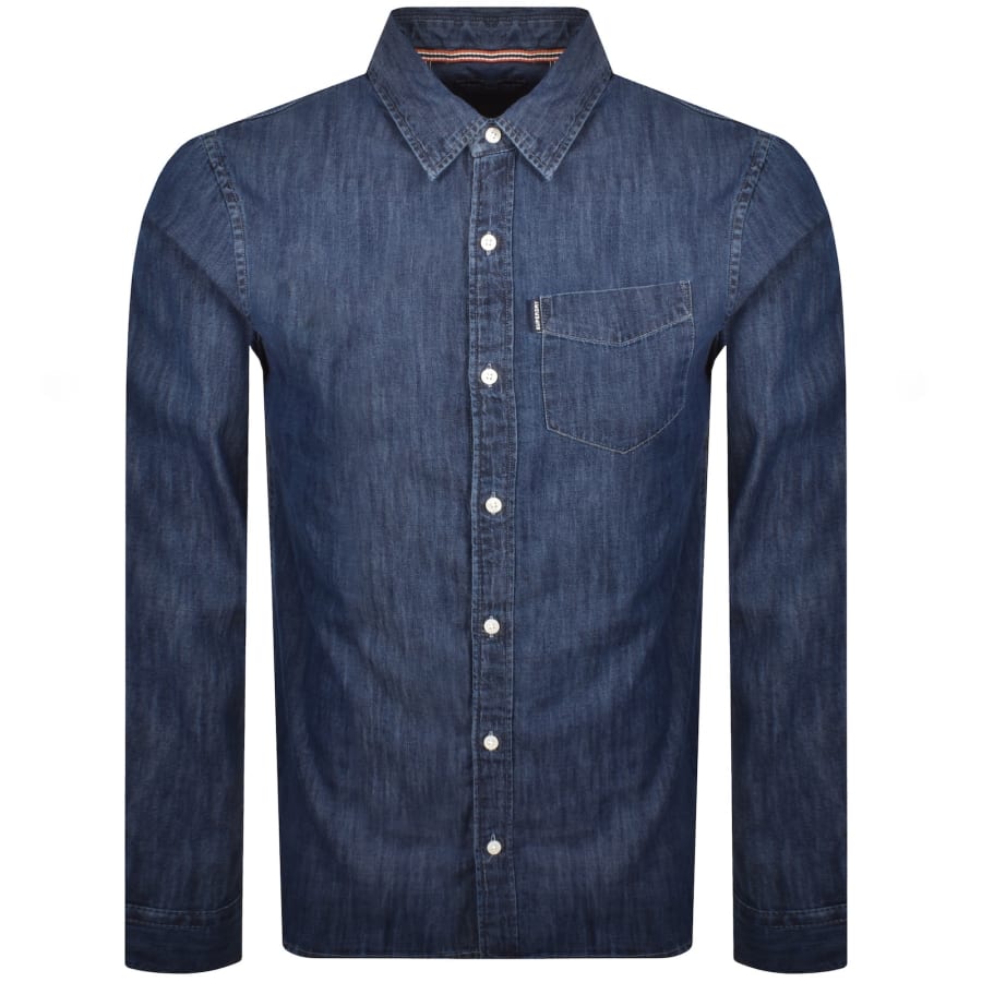 Image number 1 for Superdry Essential Long Sleeved Shirt Blue
