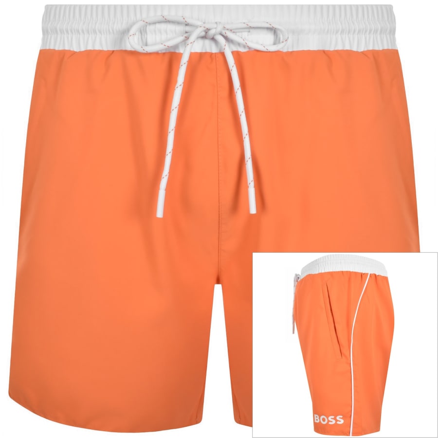Image number 1 for BOSS Starfish Swim Shorts Bright Orange