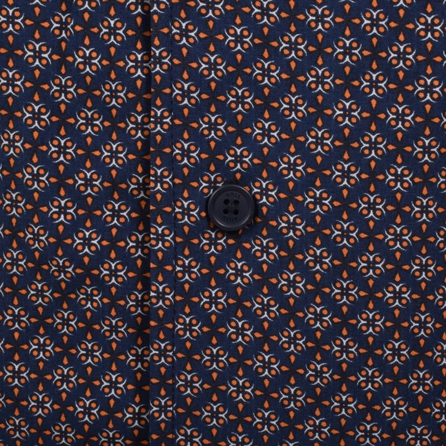 Image number 4 for BOSS Short Sleeve Beach Shirt Navy