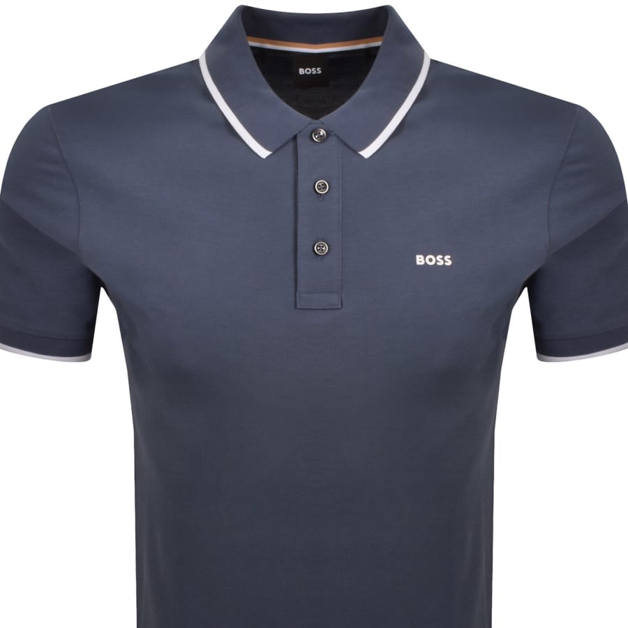 Image number 2 for BOSS Parlay 190 Polo T Shirt Blue