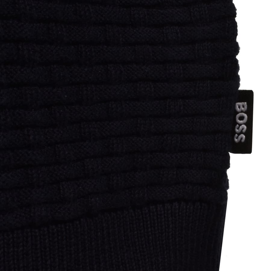 Image number 3 for BOSS Imberto Knit Jumper Dark Blue