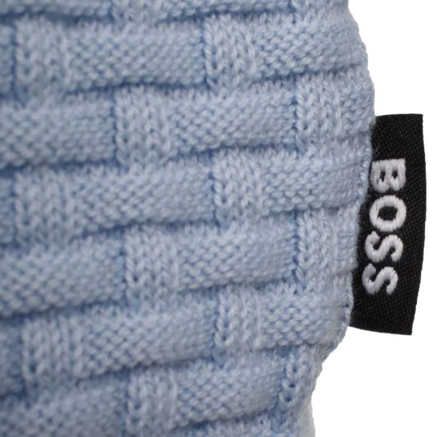 Image number 3 for BOSS Imberto Knit Jumper Light Blue