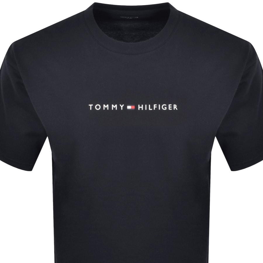 Image number 2 for Tommy Hilfiger Logo T Shirt Navy