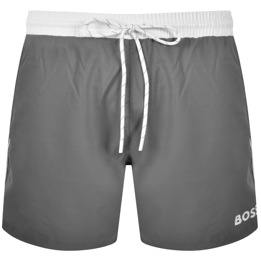 Image number 2 for BOSS Starfish Swim Shorts Dark Grey