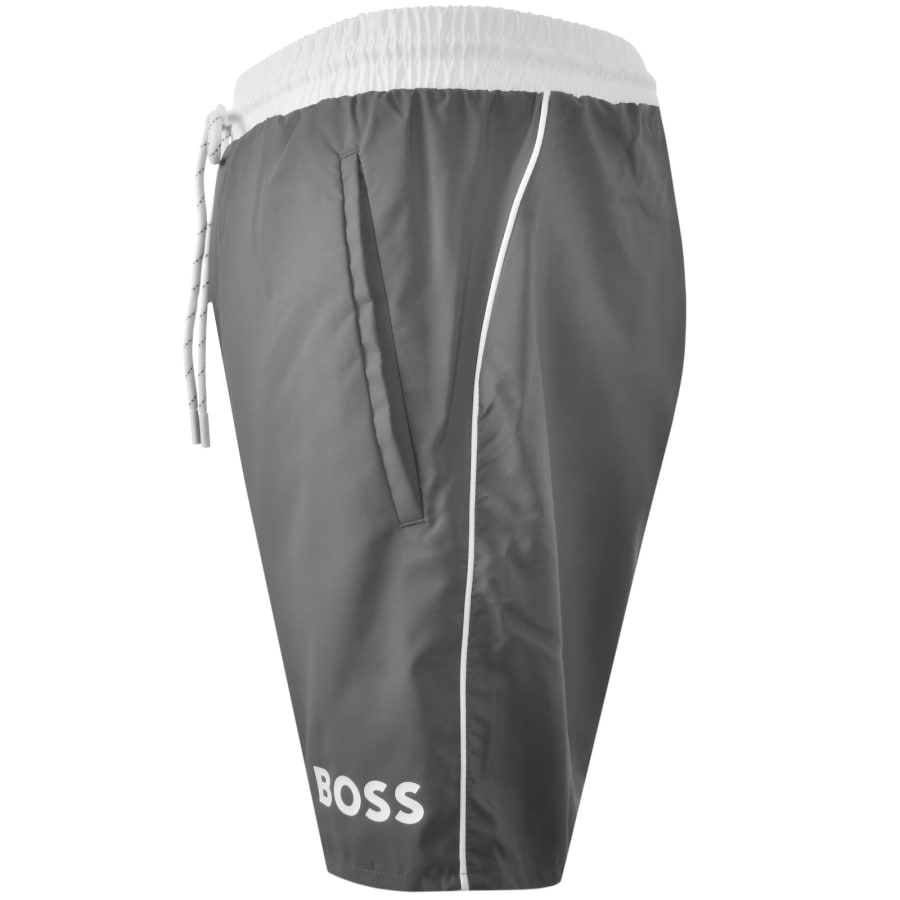 Image number 5 for BOSS Starfish Swim Shorts Dark Grey