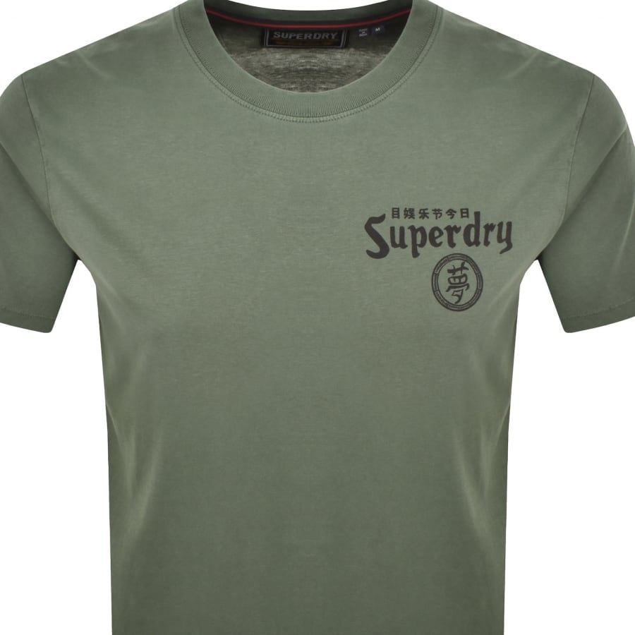 Image number 3 for Superdry Tokyo Narrative T Shirt Green
