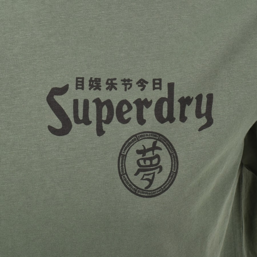 Image number 4 for Superdry Tokyo Narrative T Shirt Green