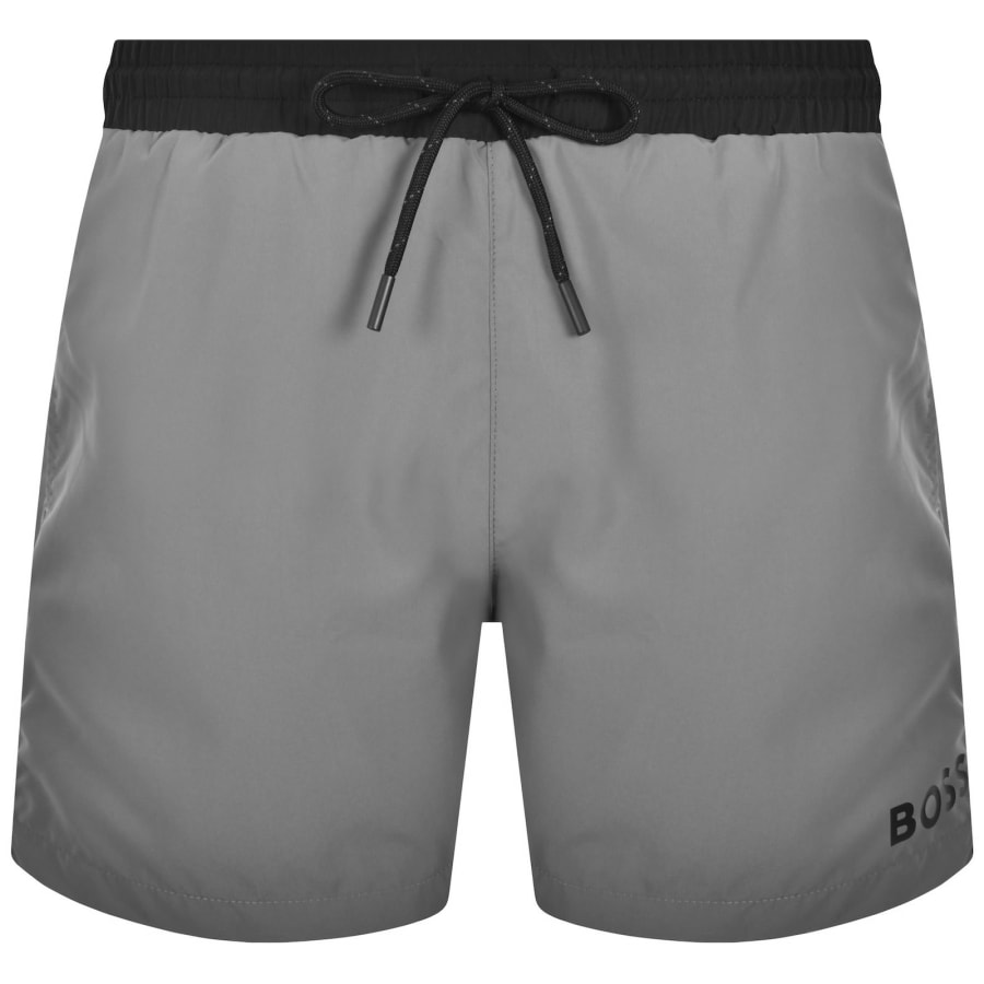 Image number 2 for BOSS Starfish Swim Shorts Grey