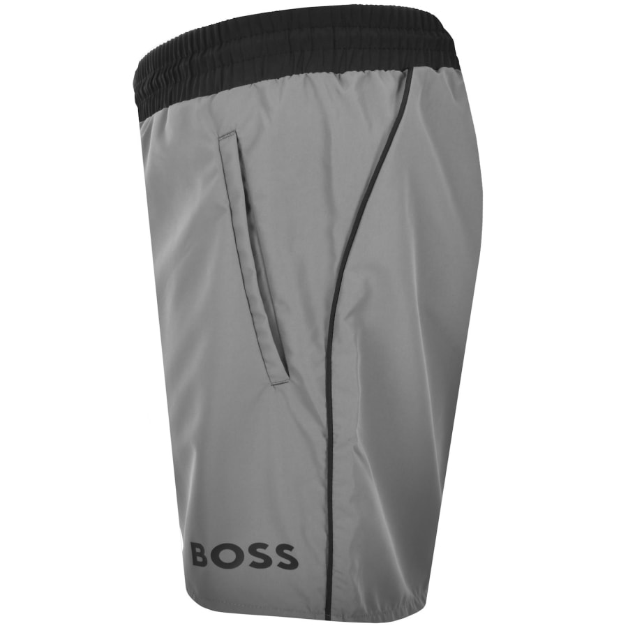 Image number 5 for BOSS Starfish Swim Shorts Grey