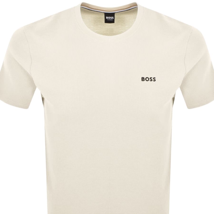 Image number 2 for BOSS Waffle T Shirt Cream