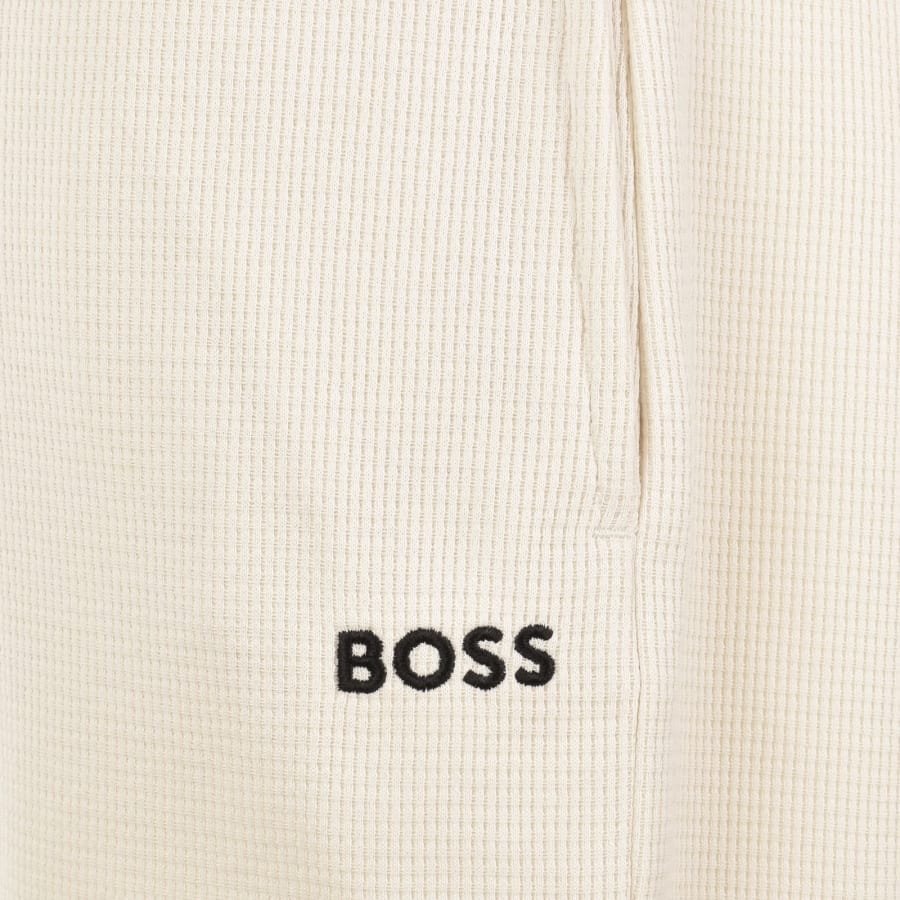 Image number 4 for BOSS Waffle Shorts Cream