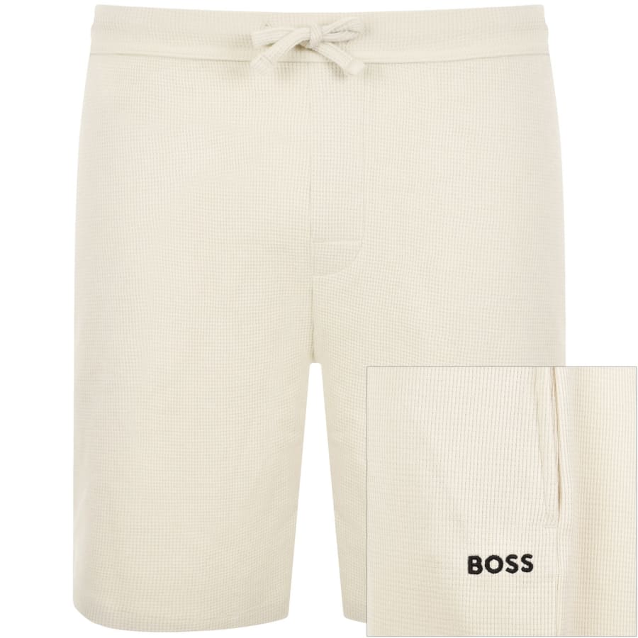 Image number 1 for BOSS Waffle Shorts Cream