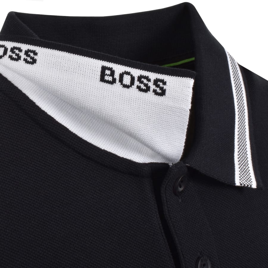 Image number 5 for BOSS Plisy Long Sleeve Polo Dark Blue