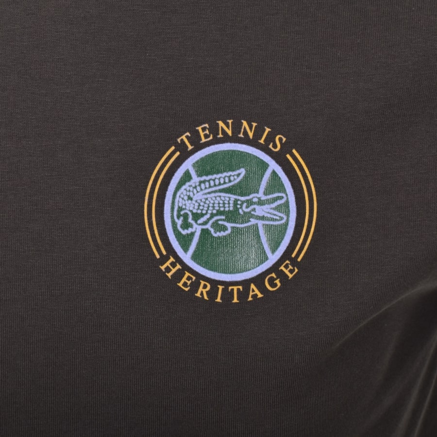 Image number 4 for Lacoste Crew Neck T Shirt Brown