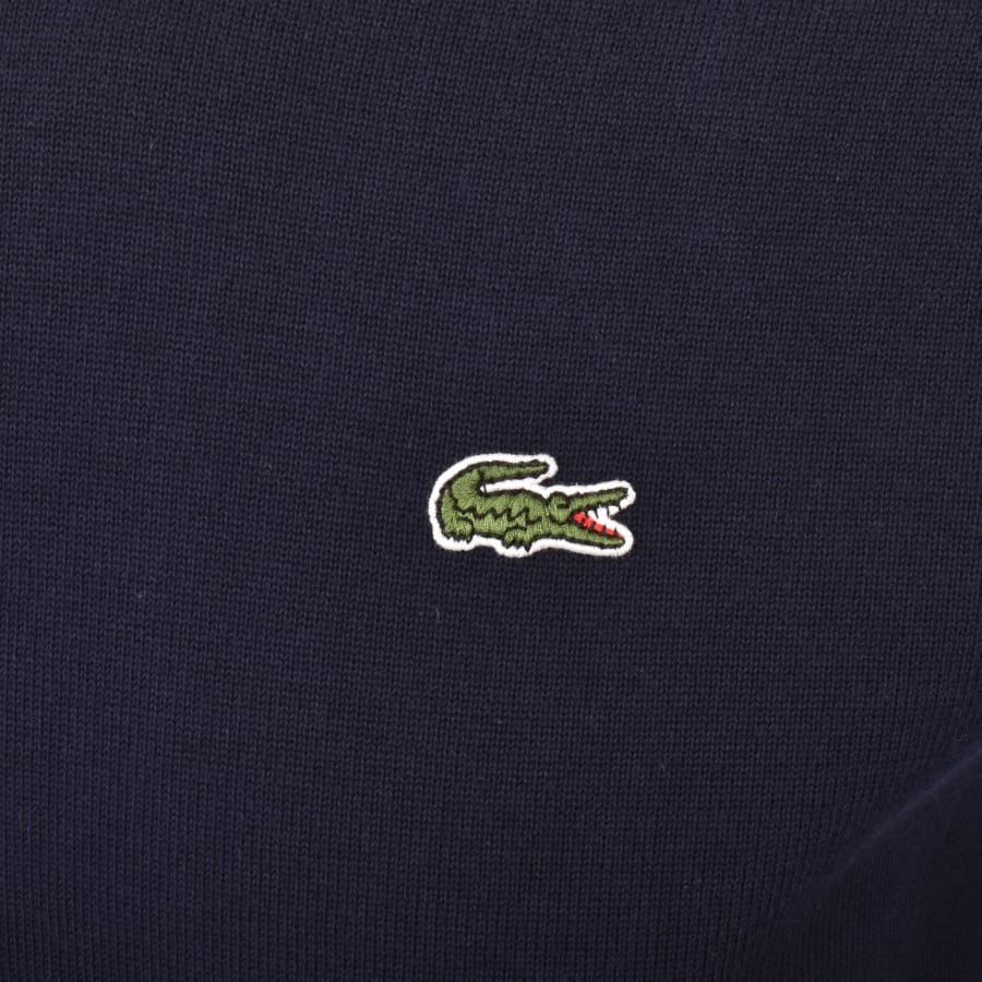 Image number 3 for Lacoste Crew Neck Knit Jumper Navy