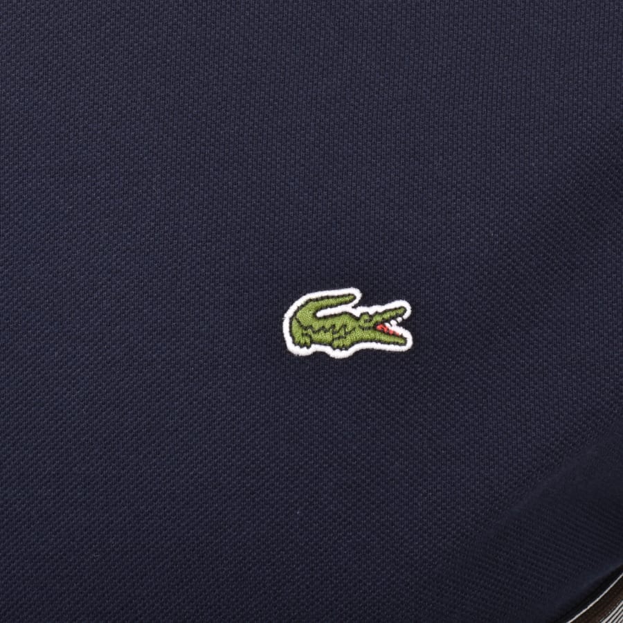 Image number 3 for Lacoste Block Stripe T Shirt Navy