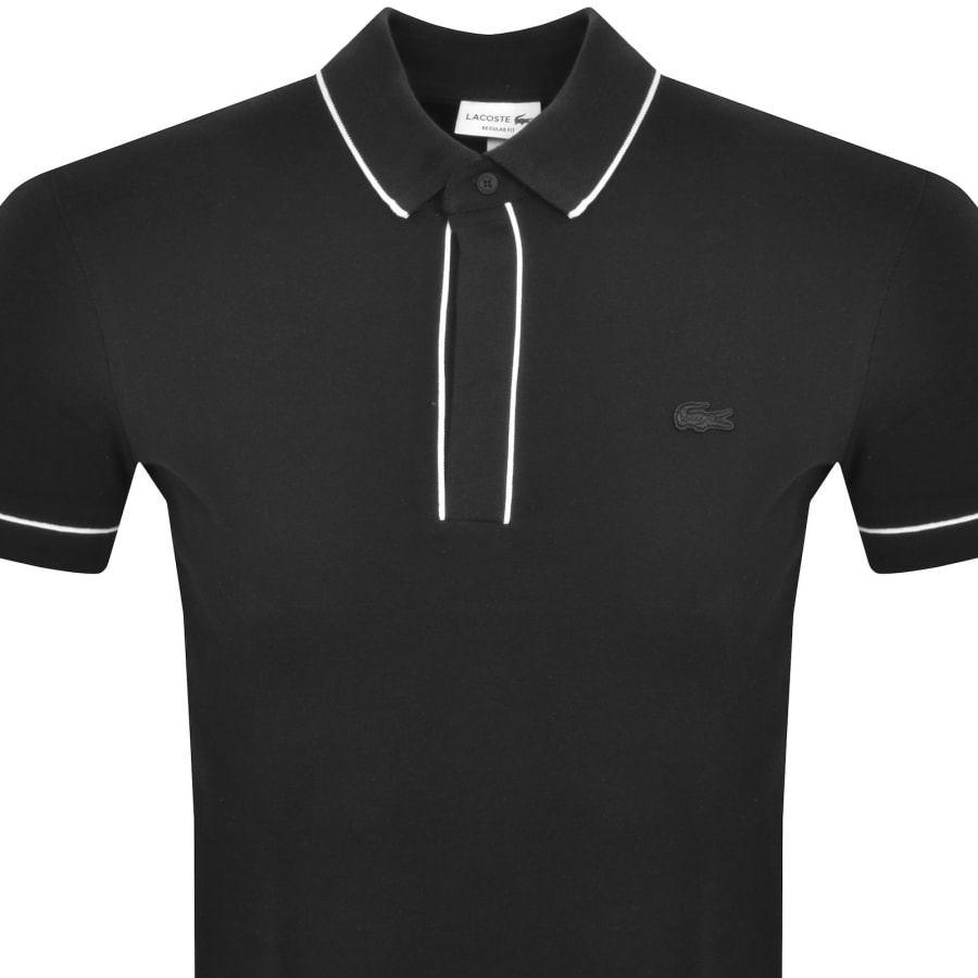 Image number 2 for Lacoste Tipped Polo T Shirt Black