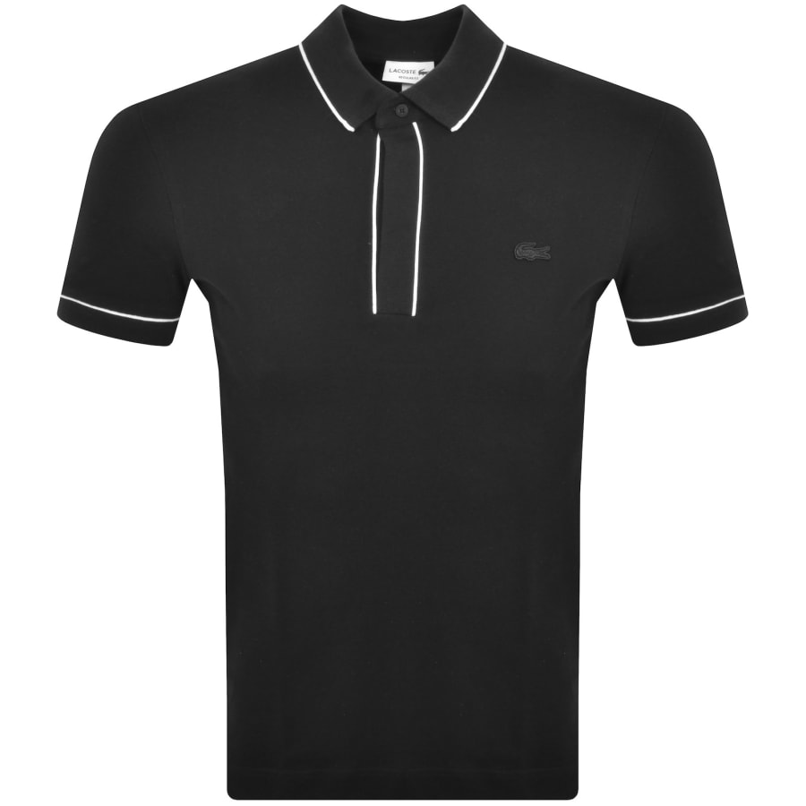 Image number 1 for Lacoste Tipped Polo T Shirt Black
