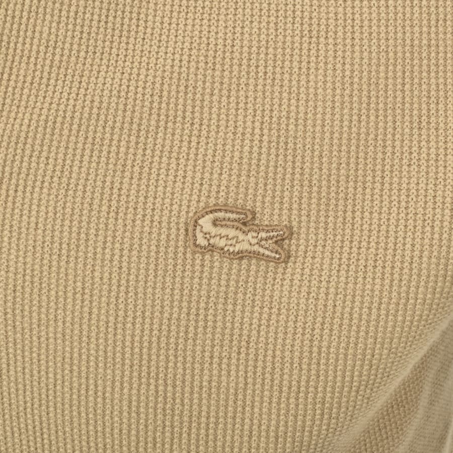 Image number 3 for Lacoste Johnny Collar Knit Sweater Tan Brown