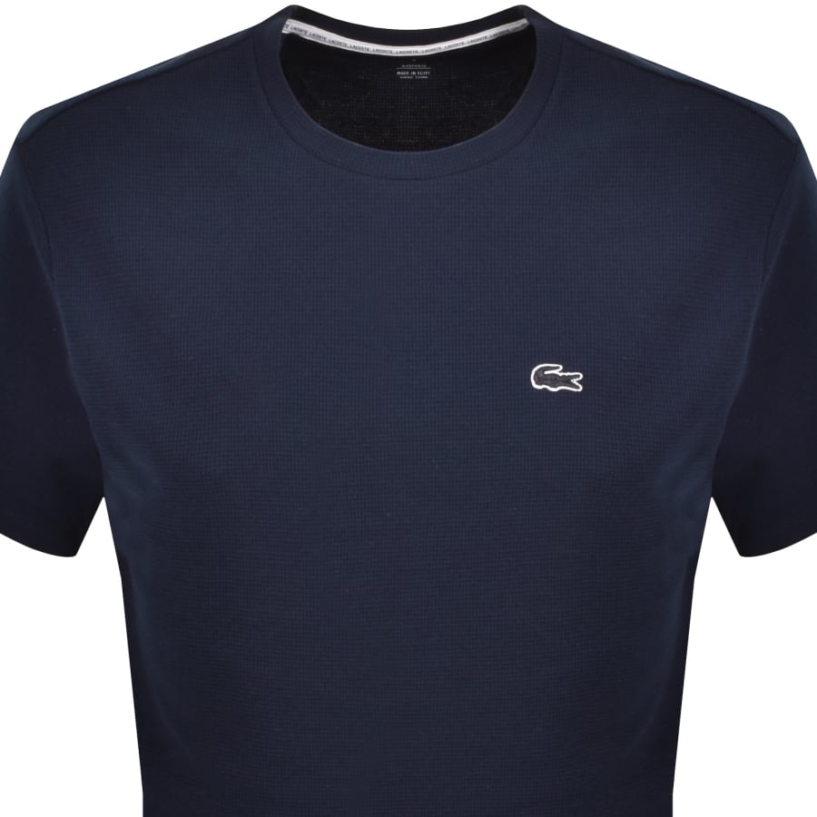 Image number 2 for Lacoste Loungewear Waffle T Shirt Navy