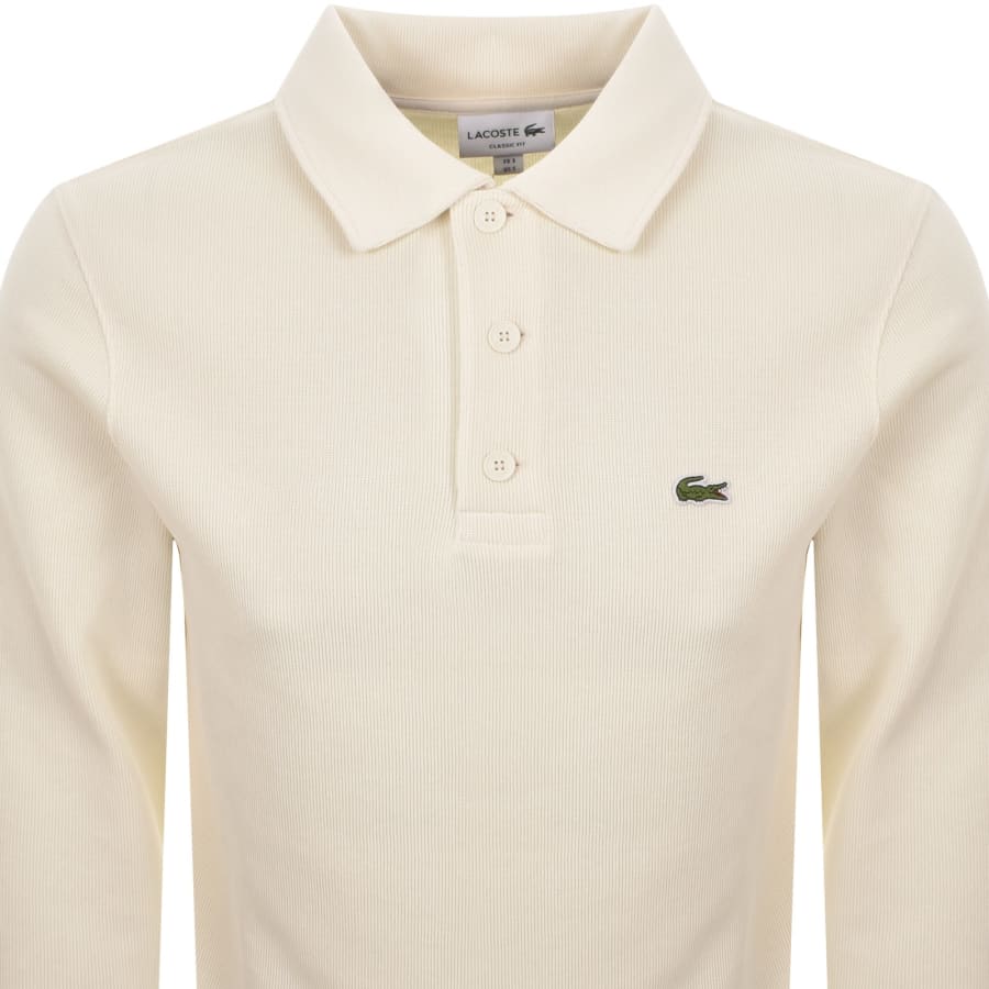 Image number 2 for Lacoste Jersey Sweat Polo Cream