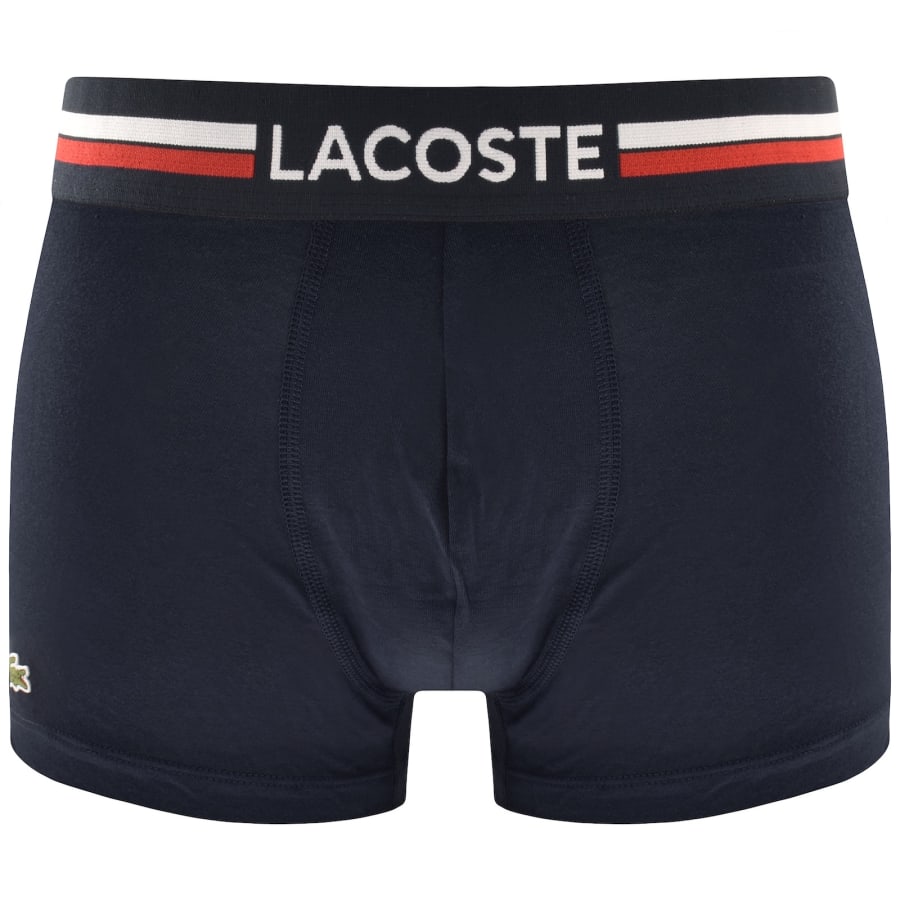 Image number 2 for Lacoste Underwear 3 Pack Boxer Trunks Navy