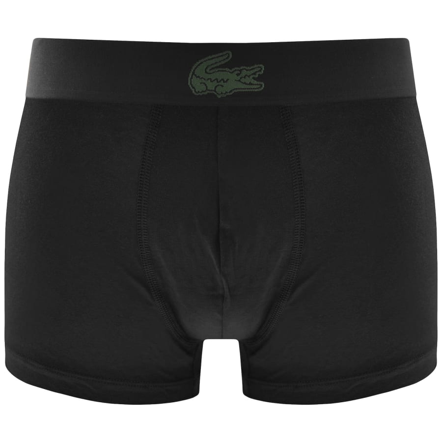 Image number 2 for Lacoste Underwear 3 Pack Boxer Trunks Black
