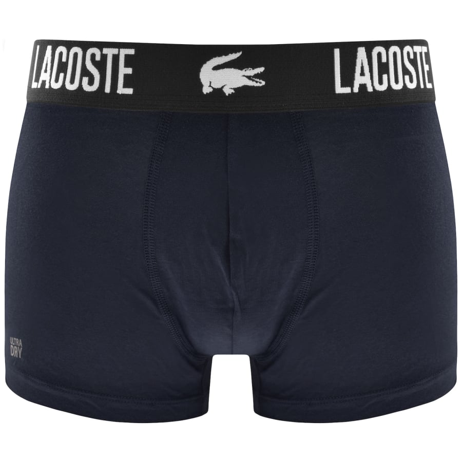 Image number 4 for Lacoste Underwear 3 Pack Boxer Trunks Navy